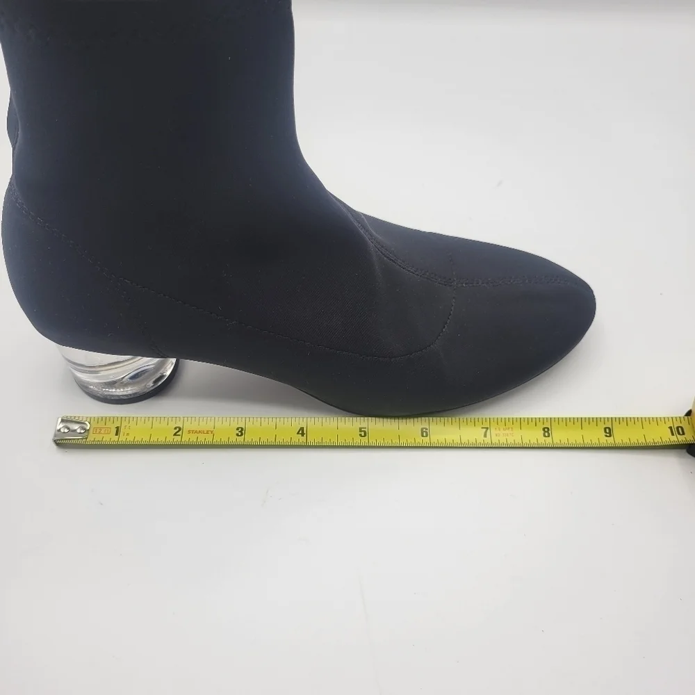 Zara booties with clear rounded heal size 35